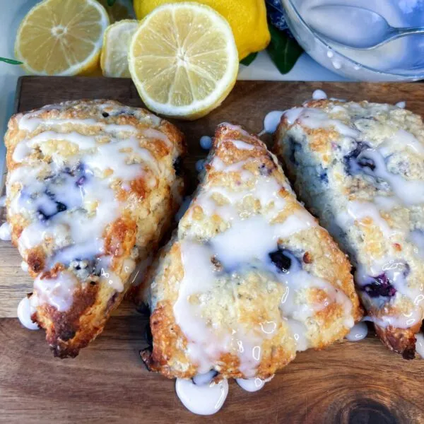 Lemon Blueberry Scones with Yogurt - Make Ahead